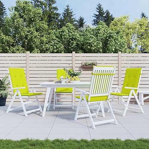 ZEYUAN Gartenstuhlauflagen 4 STK Sitzauflagen Gartenmöbel, Gartenstuhlauflagen, Hochlehner Auflagen, Auflagen Hochlehner, Stuhlauflagen, Hellgrün 120x50x3 cm von ZEYUAN