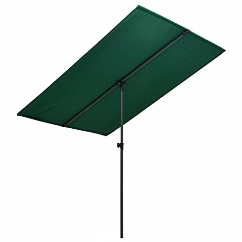 ZEYUAN Sonnenschirm mit Aluminium-Mast, Sonnenschirm Balkon, Balkon Zubehör, Balkonschirm, Balkon Gadgets, Außen-Sonnenschirm, Parasol De Jardin, 180 x 130 cm Grün von ZEYUAN