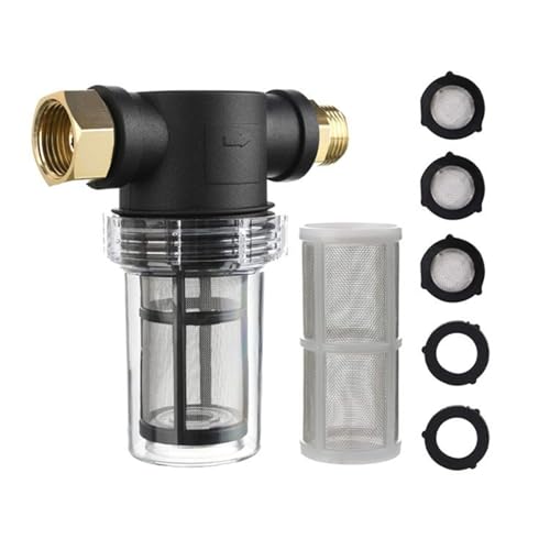 ZEZEFUFU Schlauchfilteraufsatz Inline Wasserfilter für Gartenschlauch Hochdruckreiniger mit 40 Mesh 100 Mesh und O-Ring von ZEZEFUFU