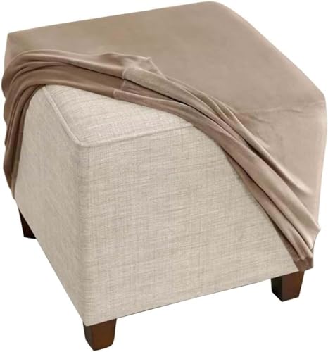 Fußhocker Bezug Ottomane Quadratisch Schonbezug Hockerbezug 60x60 /40x40 Stretch Samt Husse für Fußhocker Ottomanischer Hocker-Bezug Überzug Hocker Protector Waschbar ( Color : #2 , Size : 75x75cm/30x von ZEaink