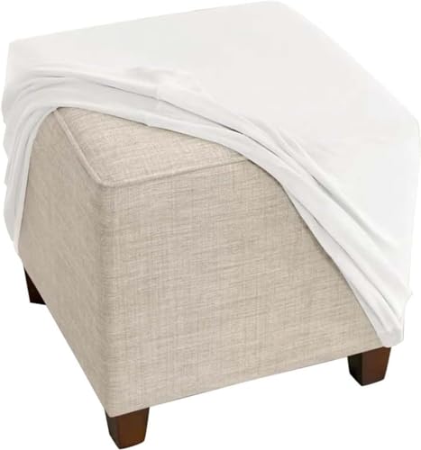 Fußhocker Bezug Ottomane Quadratisch Schonbezug Hockerbezug 60x60 /40x40 Stretch Samt Husse für Fußhocker Ottomanischer Hocker-Bezug Überzug Hocker Protector Waschbar ( Color : #3 , Size : 80x80cm/32x von ZEaink
