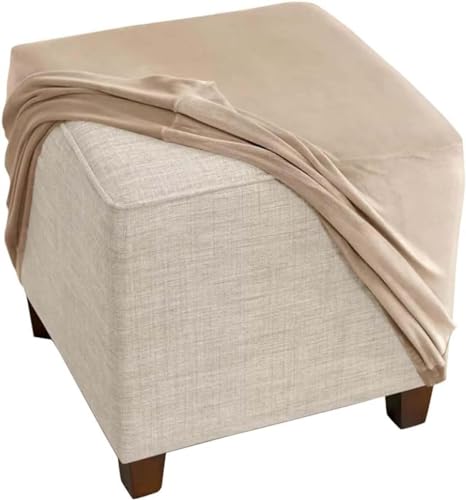 Fußhocker Bezug Ottomane Quadratisch Schonbezug Hockerbezug 60x60 /40x40 Stretch Samt Husse für Fußhocker Ottomanischer Hocker-Bezug Überzug Hocker Protector Waschbar ( Color : #5 , Size : 70x70cm/28x von ZEaink