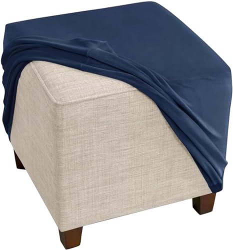 Fußhocker Bezug Ottomane Quadratisch Schonbezug Hockerbezug 60x60 /40x40 Stretch Samt Husse für Fußhocker Ottomanischer Hocker-Bezug Überzug Hocker Protector Waschbar ( Color : #9 , Size : 50x50cm/20x von ZEaink