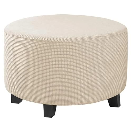 Ottomane Schonbezug Hocker Bezug Rund 40/50/60cm Hocker Husse für Fußhocker Rund, Stretch Samt Bezug Ottomane Abdeckung Überzug Hocker Protector Waschbar Hockerabdeckung ( Color : #8 , Size : 40x40cm/ von ZEaink