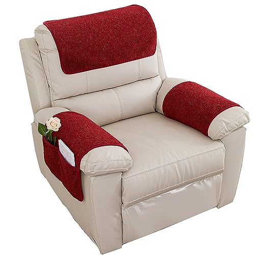 Ruhesessel Bezug, Sesselbezug 1 /2/3 Sitzer Couch überwurf, Plüsch Superweich Sofaüberwurf,Relaxsessel bezüge mit Taschen Möbelbezüge Weiche Abnehmbar Sesselbezüge ( Color : #6 , Size : 2 Seater 4pcs von ZEaink