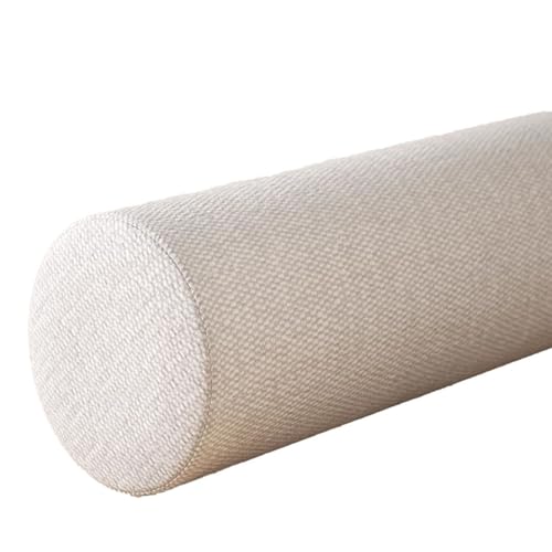 ZEaink Nackenrolle Mit Bezug Zylindrischer Kissen,Memory Foam Nackenkissen 30/40/50/60/80/90/100 cm Rollenkissen Lagerungsrolle Für Kopf, Nacken,Rückenstütze, Sofakissen(Beige,20cmx100cm) von ZEaink