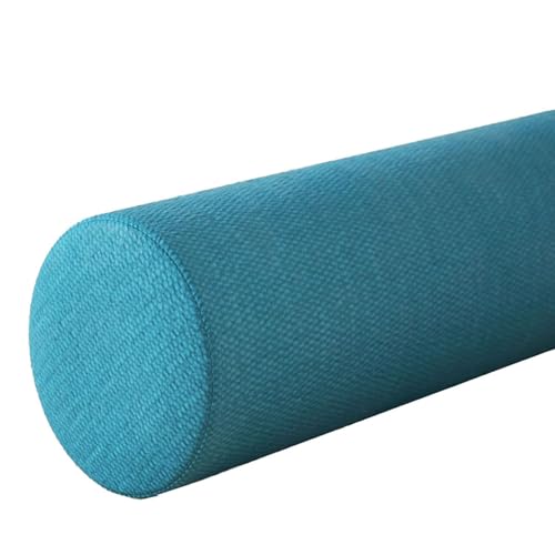 ZEaink Nackenrolle Mit Bezug Zylindrischer Kissen,Memory Foam Nackenkissen 30/40/50/60/80/90/100 cm Rollenkissen Lagerungsrolle Für Kopf, Nacken,Rückenstütze, Sofakissen(Blau,20cmx60cm) von ZEaink
