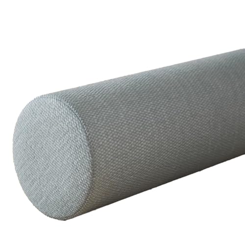 ZEaink Nackenrolle Mit Bezug Zylindrischer Kissen,Memory Foam Nackenkissen 30/40/50/60/80/90/100 cm Rollenkissen Lagerungsrolle Für Kopf, Nacken,Rückenstütze, Sofakissen(Grau,10cmx30cm) von ZEaink