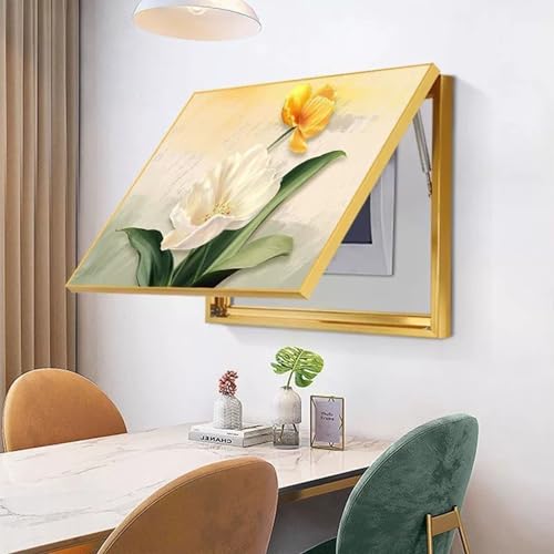 Elektrische Zählerkasten, dekorative Malerei Zähler verstecken, Painting Hanging Pictures Decorative Scharnier-Sicherungskasten-Abdeckung ZFDGHF(D,50x40cm) von ZFDGHF