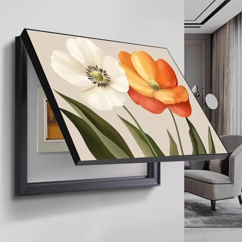 Sicherungskasten Abdeckung Wandmontiert Schrank Stromverteiler Kreativ Flip-Cover Dekoratives Bild Verteilerkastens Gemälde Ausblenden for Esszimmer ZFDGHF(C,80x60cm/31.5x23.6in) von ZFDGHF