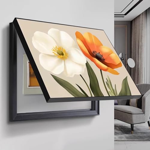 Sicherungskasten Abdeckung Wandmontiert Schrank Stromverteiler Kreativ Flip-Cover Dekoratives Bild Verteilerkastens Gemälde Ausblenden for Esszimmer ZFDGHF(D,60x50cm/23.6x19.6in) von ZFDGHF