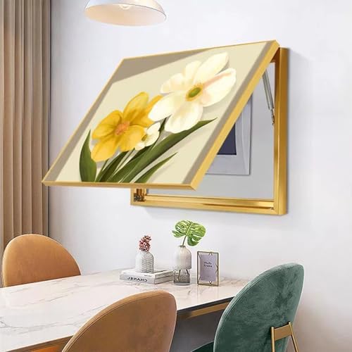 Stromzähler Box Dekoration Stromzähler Abdeckung Box Verstecken Gemälde Abdeckung Zählerkastenabdeckung Stromkasten Abdeckung Moderne Stromzähler Dekorative ZFDGHF(D,60x40cm) von ZFDGHF