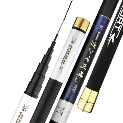 ZFF Hoch Kohlenstoff Angelrute Teleskopisch Superhart Ultraleicht Langer Abschnitt Handrute 8m 9m 10m 11m 12m 13m 14m 15m 16m 18m 20m Tragbar 112cm (Size : 20m) von ZFF