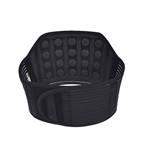 ZFF Magnetisch Hitze Rückenbandage - Selbsterhitzung Lendenwirbelsäule Stützgürtel Turmalin & Magnete Stoff - Frauen Und Männer Taille Schmerzlinderung (Size : XXL) von ZFF