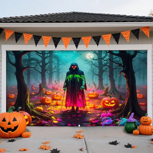 ZFFLYH Halloween Garagentor Abdeckung Banner Dekorationen Hängende Kulisse Türabdeckung Wanddekoration Für Zuhause Outdoor Indoor Urlaub Party,Forest Ghost,8 * 7FT ZFFLYH Halloween Garagentor Abdeckung Banner Dekorationen Hängende Kulisse Türabdeckung Wanddekoration Für Zuhause Outdoor Indoor Urlaub Party,Forest Ghost,8 * 7FT von ZFFLYH
