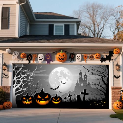 ZFFLYH Halloween Garagentor Abdeckung Banner Outdoor Home Dekorationen Halloween Hängende Hintergrund Türabdeckung Garage Wanddekoration,Moonnight,6.5 * 5FT ZFFLYH Halloween Garagentor Abdeckung Banner Outdoor Home Dekorationen Halloween Hängende Hintergrund Türabdeckung Garage Wanddekoration,Moonnight,6.5 * 5FT von ZFFLYH