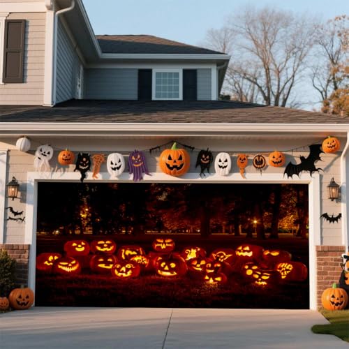 ZFFLYH Halloween Garagentor Abdeckung Banner Outdoor Home Dekorationen Halloween Hängende Hintergrund Türabdeckung Garage Wanddekoration,Pumpkin Grove,8 * 7FT ZFFLYH Halloween Garagentor Abdeckung Banner Outdoor Home Dekorationen Halloween Hängende Hintergrund Türabdeckung Garage Wanddekoration,Pumpkin Grove,8 * 7FT von ZFFLYH