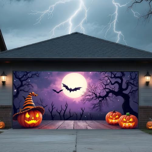 ZFFLYH Halloween Garagentor Abdeckung Dekorationen Banner, Große Halloween Hängende Kulisse Türabdeckung Wanddekorationen Für Outdoor Urlaub Dekorationen,Bat,16 * 7 ZFFLYH Halloween Garagentor Abdeckung Dekorationen Banner, Große Halloween Hängende Kulisse Türabdeckung Wanddekorationen Für Outdoor Urlaub Dekorationen,Bat,16 * 7 von ZFFLYH