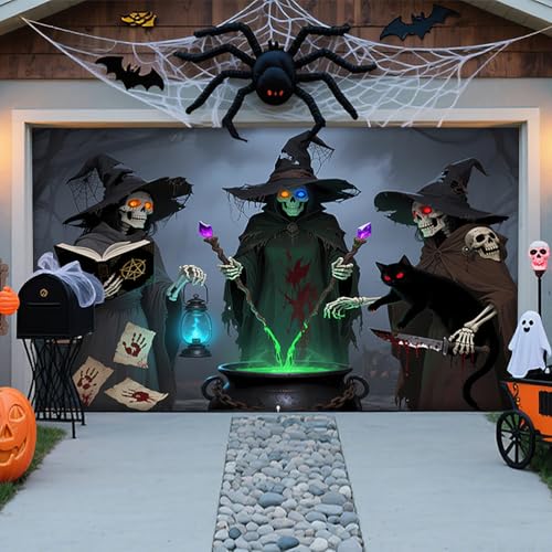 ZFFLYH Halloween Garagentor Dekorationen Halloween Hängendes Banner Hintergrund Horror Wanddekoration Party Foto Hintergründe Für Außenfenster Hof,Witch,8 * 7FT ZFFLYH Halloween Garagentor Dekorationen Halloween Hängendes Banner Hintergrund Horror Wanddekoration Party Foto Hintergründe Für Außenfenster Hof,Witch,8 * 7FT von ZFFLYH
