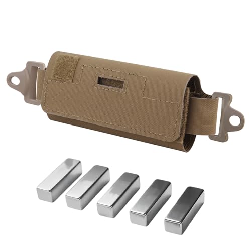 Taktisches Helmkontrollgewichtssack-Gegengewicht mit Fünf Counter FAST-Helmzubehör-Pochetten, Multifunktionales Universelles Batterie-Gleichgewichtspack(Brown) von ZFFOZZ