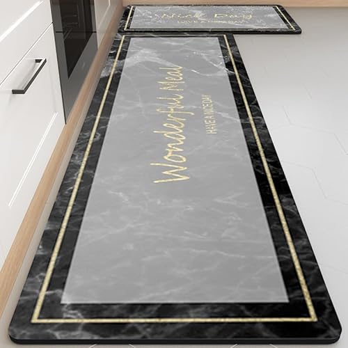 ZFFOZZ Küchenmatte und Teppich, Weiche Kieselgur Polsterung und Anti-Rutsch Wasserdichtes Absorbierendes Pad Komfort Pad Design für Küche Boden Büro(Style1,18 * 71in) von ZFFOZZ