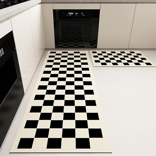 ZFFOZZ Küchenmatten für den Boden, Küchenteppiche rutschfest, waschbar schmutzabweisend Bequeme Stehmatten für die Dekoration von Küchenwaschbecken(Style6,24 * 35in) von ZFFOZZ