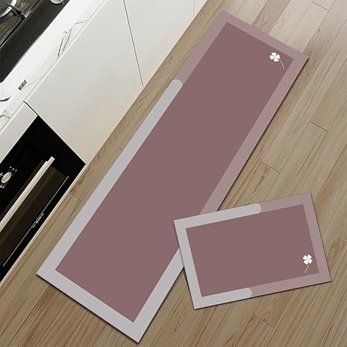 ZFFOZZ Küchenmatten für den Boden, rutschfeste Bodenkomfortmatten Waschbar Kieselgur Wasserdicht Absorbierend Schnell Trocken für Küche Boden Büro(Deep Powder,16 * 24in) von ZFFOZZ