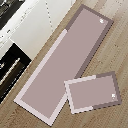 ZFFOZZ Küchenmatten für den Boden, rutschfeste Bodenkomfortmatten Waschbar Kieselgur Wasserdicht Absorbierend Schnell Trocken für Küche Boden Büro(Pink,16 * 24in) von ZFFOZZ