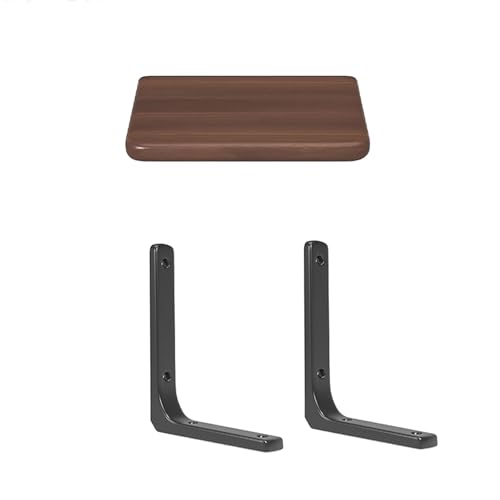 ZFFSCD Schweberegal aus Holz, Wandregal, Rustikale Schwebende Holzregale, Einteilige Halterung, für Wohnzimmer, Büro, Badezimmer, Küchen(Size:30CM,Color:Walnut) von ZFFSCD