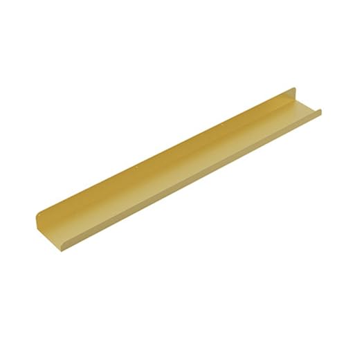ZFFSCD Wandmontiertes Lagerregal Schwebendes mit Lippe, Wandregal aus Metall, Schweberegal, für Wohnzimmer, Büro, Badezimmer, Küchen(Size:120 * 12 * 4cm,Color:Gold) von ZFFSCD
