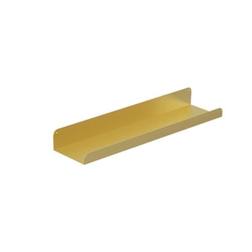 ZFFSCD Wandmontiertes Lagerregal Schwebendes mit Lippe, Wandregal aus Metall, Schweberegal, für Wohnzimmer, Büro, Badezimmer, Küchen(Size:60 * 12 * 4cm,Color:Gold) von ZFFSCD