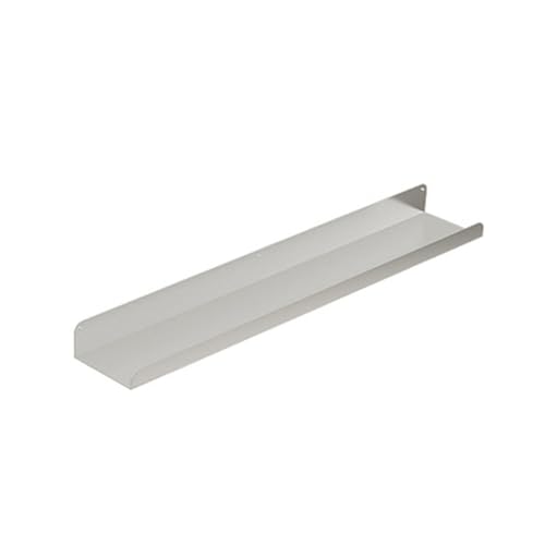 ZFFSCD Wandmontiertes Lagerregal Schwebendes mit Lippe, Wandregal aus Metall, Schweberegal, für Wohnzimmer, Büro, Badezimmer, Küchen(Size:90 * 12 * 4cm,Color:Silber) von ZFFSCD
