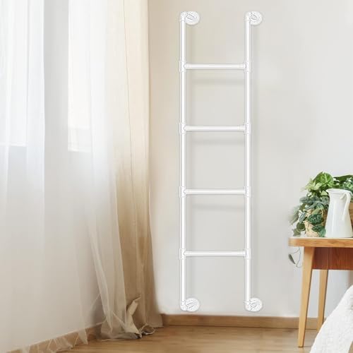 ZFGOJNBH An der Wand montierte Dachbodenleiter, Hochleistungs-Ausstiegsleiter aus Metalleisenrohr, Fensterschachtleiter, Feuerleiter für die Sicherheit im Notfall zu Hause, Kletterleiter, Weiß (250 c ZFGOJNBH An der Wand montierte Dachbodenleiter, Hochleistungs-Ausstiegsleiter aus Metalleisenrohr, Fensterschachtleiter, Feuerleiter für die Sicherheit im Notfall zu Hause, Kletterleiter, Weiß (250 c von ZFGOJNBH