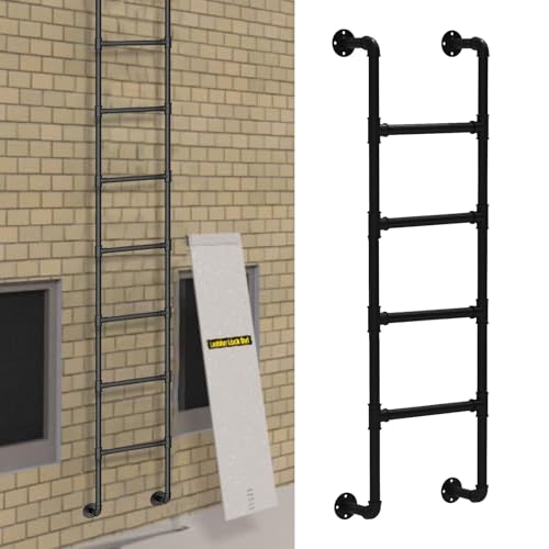 ZFGOJNBH An der Wand montierte Metall-Dachbodenleiter – 4 Fuß 5 Fuß 6 Fuß 7 Fuß 8 Fuß hohe Eingangs- und Ausgangsleiter, Hochleistungs-Feuerleiter, industrielle Fensterschachtleiter aus Eisen, Tragfä ZFGOJNBH An der Wand montierte Metall-Dachbodenleiter – 4 Fuß 5 Fuß 6 Fuß 7 Fuß 8 Fuß hohe Eingangs- und Ausgangsleiter, Hochleistungs-Feuerleiter, industrielle Fensterschachtleiter aus Eisen, Tragfä von ZFGOJNBH