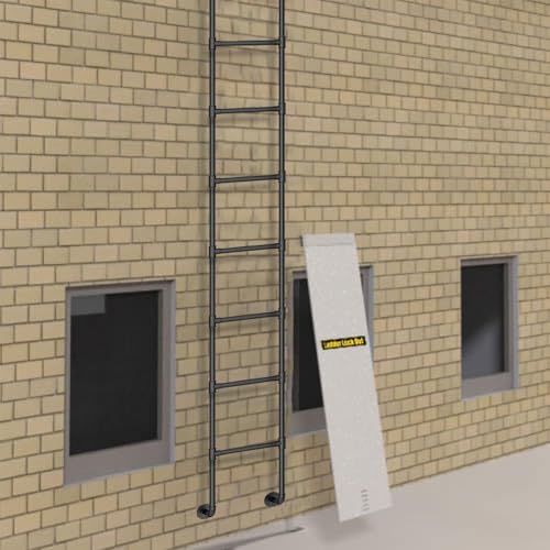 ZFGOJNBH An der Wand montierte Metallleiter – Hochleistungs-Feuerleiter für Kellerfensterschacht, Notleiter aus Schmiedeeisen für Außenwände (260 cm) von ZFGOJNBH