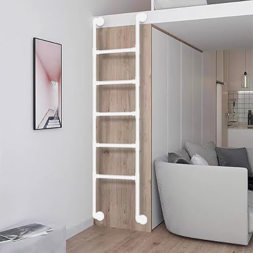 ZFGOJNBH An der Wand montierte Metallleiter für den Dachboden, industrielle Etagenbettleiter aus Eisenrohr, 1 m, 1,25 m, 1,3 m, 1,4 m, 1,45 m, 1,5 m Höhe, Eingangs- und Ausgangsleiter für Wohnheim, B ZFGOJNBH An der Wand montierte Metallleiter für den Dachboden, industrielle Etagenbettleiter aus Eisenrohr, 1 m, 1,25 m, 1,3 m, 1,4 m, 1,45 m, 1,5 m Höhe, Eingangs- und Ausgangsleiter für Wohnheim, B von ZFGOJNBH