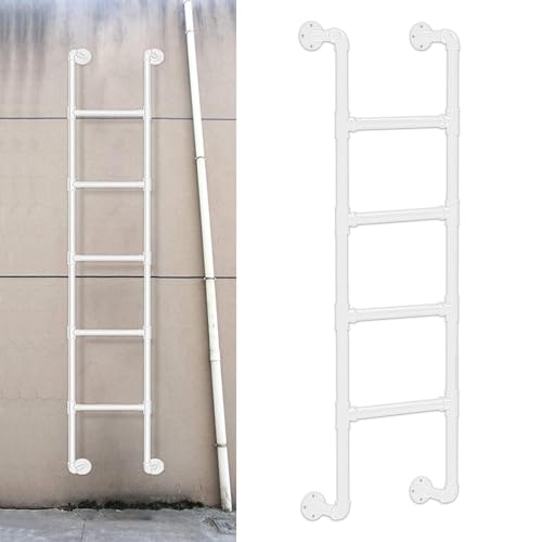 ZFGOJNBH An der Wand montierte Trittleiter aus Metall – 4 Fuß 5 Fuß 6 Fuß 7 Fuß 8 Fuß hohe Eingangs- und Ausgangsleiter, Hochleistungs-Kellerfenster-Schacht-Ausgangsleiter, Feuerleiter, Tragfähigkeit ZFGOJNBH An der Wand montierte Trittleiter aus Metall – 4 Fuß 5 Fuß 6 Fuß 7 Fuß 8 Fuß hohe Eingangs- und Ausgangsleiter, Hochleistungs-Kellerfenster-Schacht-Ausgangsleiter, Feuerleiter, Tragfähigkeit von ZFGOJNBH