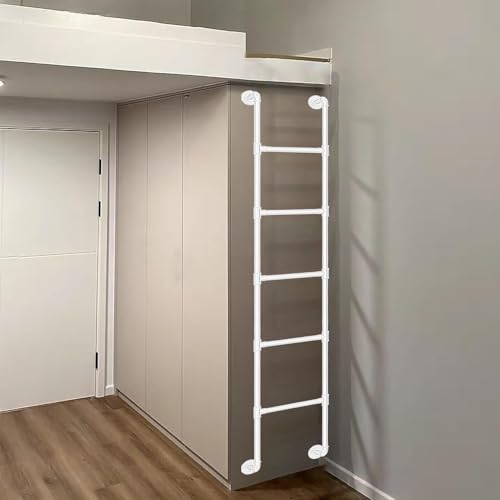 ZFGOJNBH An der Wand montierte Trittleiter aus Metall für den Dachboden, 100 cm, 125 cm, 130 cm, 140 cm, 145 cm, 150 cm hohe Eingangs- und Ausgangsleiter, Feuerleiter für Wohnheim, Bibliothek, Etagen ZFGOJNBH An der Wand montierte Trittleiter aus Metall für den Dachboden, 100 cm, 125 cm, 130 cm, 140 cm, 145 cm, 150 cm hohe Eingangs- und Ausgangsleiter, Feuerleiter für Wohnheim, Bibliothek, Etagen von ZFGOJNBH