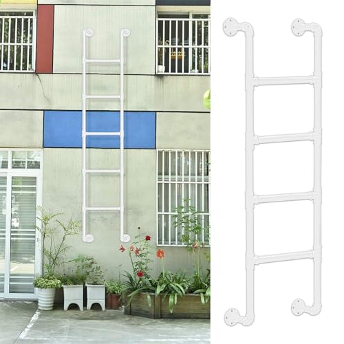 ZFGOJNBH Hochleistungs-Ausstiegsleiter für den Keller, 100 cm – 300 cm, wandmontierte Fluchtleiter für Fensterschacht, schmiedeeiserne Dachbodenleiter für Dach/Garage im Freien, Tragkraft 190 cm ZFGOJNBH Hochleistungs-Ausstiegsleiter für den Keller, 100 cm – 300 cm, wandmontierte Fluchtleiter für Fensterschacht, schmiedeeiserne Dachbodenleiter für Dach/Garage im Freien, Tragkraft 190 cm von ZFGOJNBH