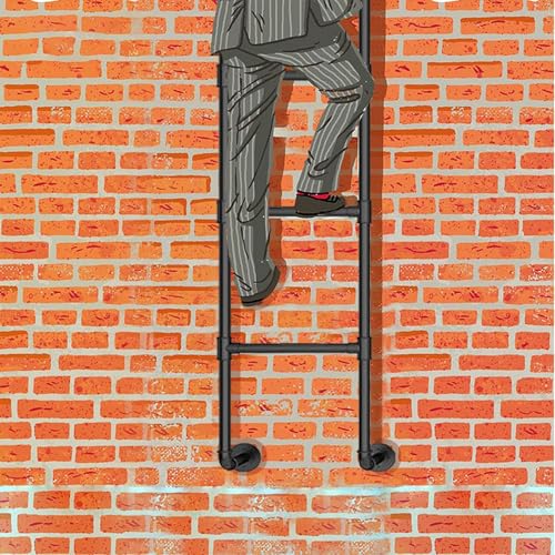ZFGOJNBH Hochleistungs-Notausstiegsleiter für Fensterschacht-Fluchtleitern, an der Wand montierte Metall-Dachboden-Trittleiter, Sicherheits-Kletterleiter für Außenwände von Kellerlagern (100 cm) von ZFGOJNBH