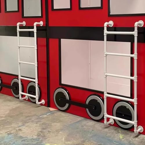 ZFGOJNBH Kellerausstiegsleiter - 100 cm - 300 cm Metalleisenrohr Fensterschachtleiter Hochleistungs-Not-/Feuerleiter Wandmontierte Trittleiter, Tragkraft 330 lbs (110 cm/43 Zoll) von ZFGOJNBH