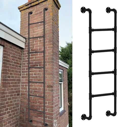 ZFGOJNBH Robuste Fluchtleiter für den Keller – Fluchtleiter aus Schmiedeeisen für Fensterschächte, an der Wand montierte Trittleiter aus Metall für Bibliotheksdächer, Balkone und Lagerhallen (135 cm) ZFGOJNBH Robuste Fluchtleiter für den Keller – Fluchtleiter aus Schmiedeeisen für Fensterschächte, an der Wand montierte Trittleiter aus Metall für Bibliotheksdächer, Balkone und Lagerhallen (135 cm) von ZFGOJNBH