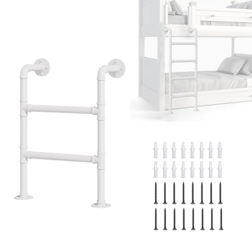 ZFGOJNBH Weiße Etagenbettleiter für Hochbetten, schmiedeeiserne Dachbodenleiter, an der Wand montierte Trittleiter aus Metall mit Bausatz für Zuhause/kleine Räume/Dächer im Freien, Tragkraft 330 lbs ZFGOJNBH Weiße Etagenbettleiter für Hochbetten, schmiedeeiserne Dachbodenleiter, an der Wand montierte Trittleiter aus Metall mit Bausatz für Zuhause/kleine Räume/Dächer im Freien, Tragkraft 330 lbs von ZFGOJNBH