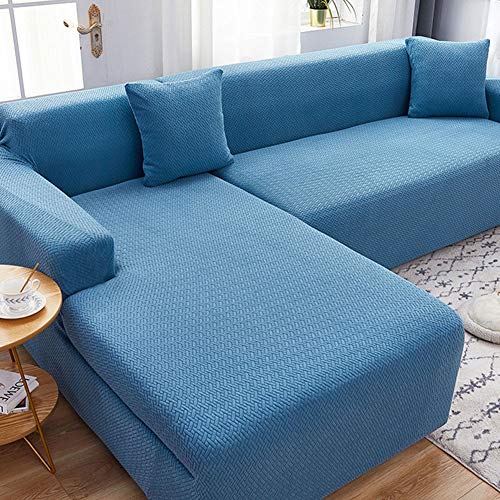 Verdickte Sofabezug L Form rechts grau für 1/2/3/4 Sitzer in Haus &Küche,Super Stretch Couchbezüge für 3 Kissen Couch,weiche rutschfeste Sofa Schonbezug L Form,Sofabezug Elastische Möbelschutz(Co von ZFHNYJWKL