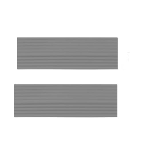 Anti-Rutsch-Türschwellenrampen-Set For Intelligenten Roboterstaubsauger, Leichte TPE-Rampe For Rollstühle(Grey-2Pcs) von ZFIEQIAWE