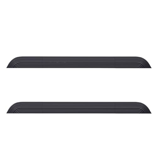 Rampenplatte, Kompatibel Mit Xiaomi, Kompatibel Mit Mijia, Kompatibel Mit Roborock, Kompatibel Mit Roomba, Kompatibel Mit Boden-, Kehrmaschinen-Schwellenbalken(Black 2pcs) von ZFIEQIAWE