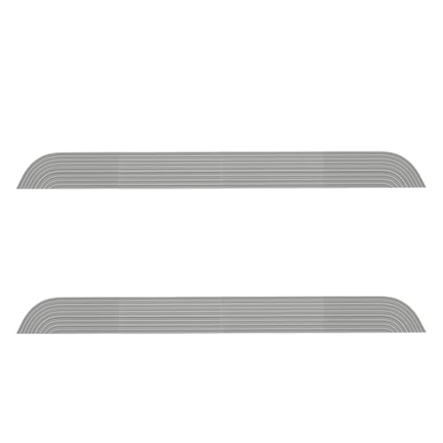 Rampenplatte, Kompatibel Mit Xiaomi, Kompatibel Mit Roborock, Kompatibel Mit Roomba-Staubsauger. Universelle Gummi-Türschwelle, Rollstuhlschwelle, Antikollisionsstreifen(Gray 2pcs) von ZFIEQIAWE