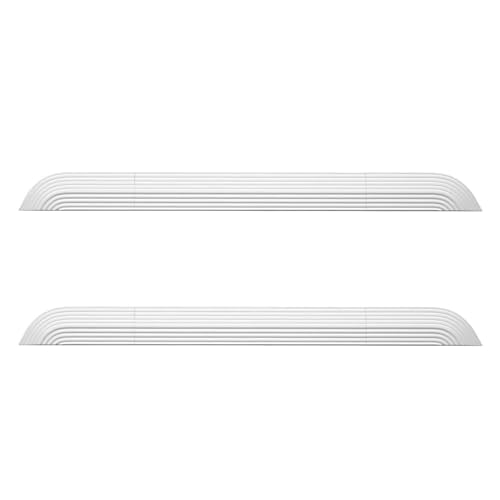 Rampenplatte, Kompatibel Mit Xiaomi, Kompatibel Mit Roborock, Kompatibel Mit Roomba-Staubsauger. Universelle Gummi-Türschwelle, Rollstuhlschwelle, Antikollisionsstreifen(White 2pcs) von ZFIEQIAWE