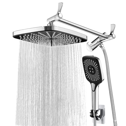 12-Zoll-Badezimmer-Duscharmatur-Set, 3 + 1 Einstellungen, Regen-/Regenduschköpfe, höhen-/winkelverstellbarer Handbrause-Duschkopf 12-Zoll-Badezimmer-Duscharmatur-Set, 3 + 1 Einstellungen, Regen-/Regenduschköpfe, höhen-/winkelverstellbarer Handbrause-Duschkopf von ZFIHAV