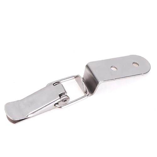 4 Pcs 90 Grad Ente-mund Schnalle Haken Lock Frühling Ziehen Toggle Latch Clamp Clip Haspe(Silver 1) von ZFIHAV